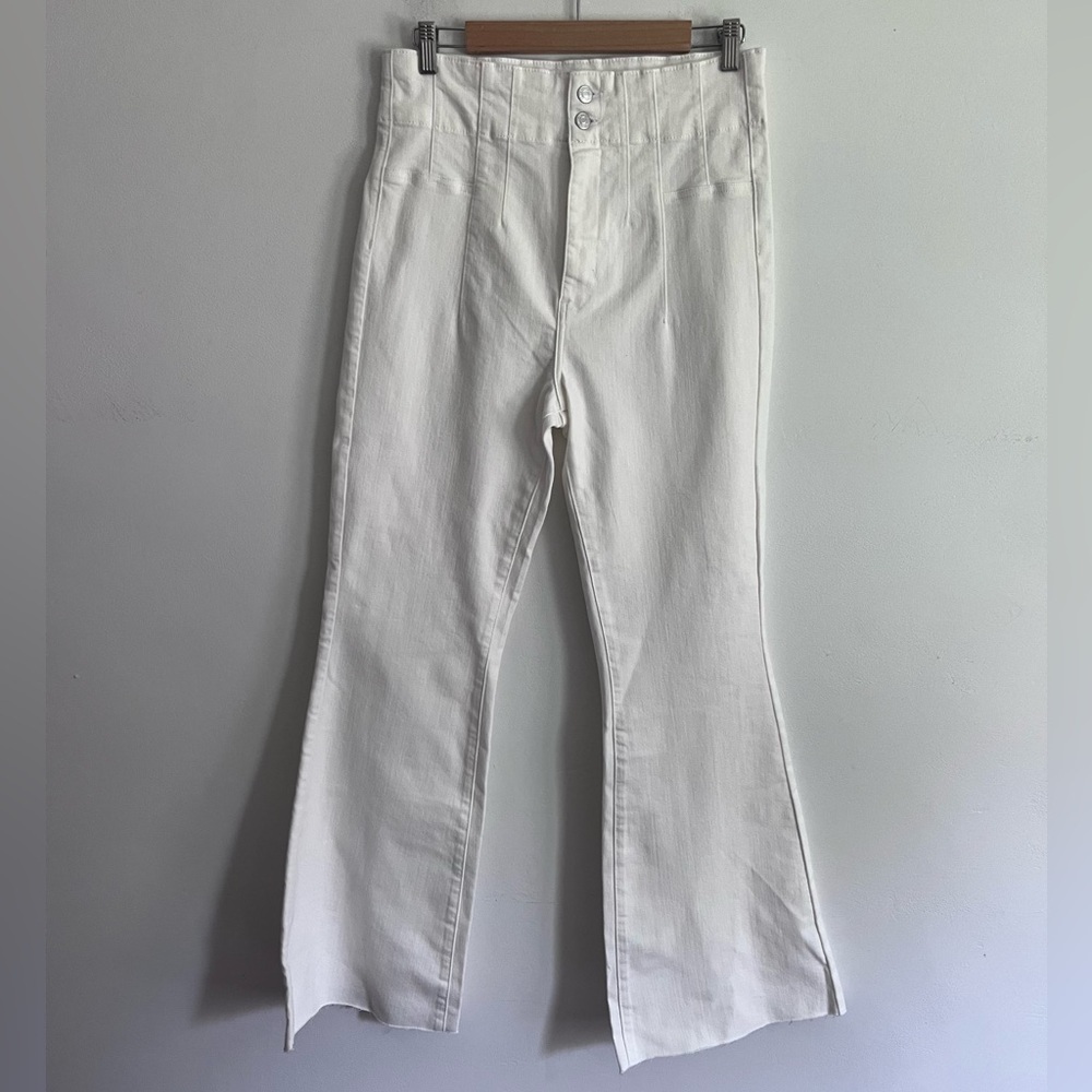 Free People We the Free White Flare Jeans